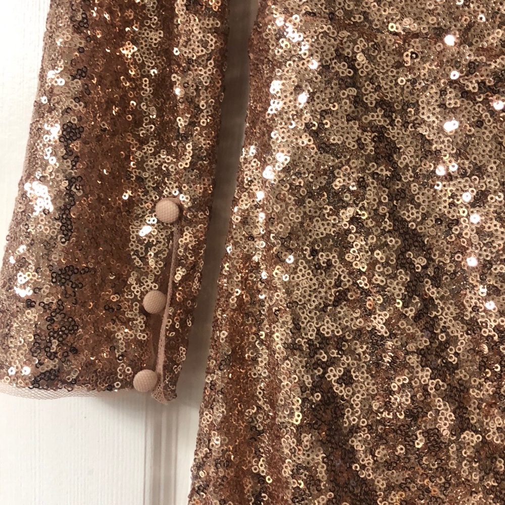 Rose Gold Sequin Gown - Picture 4 of 6